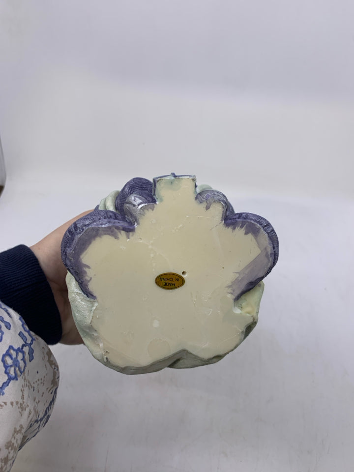 BLUE SANTA WITH CANDY CANE.