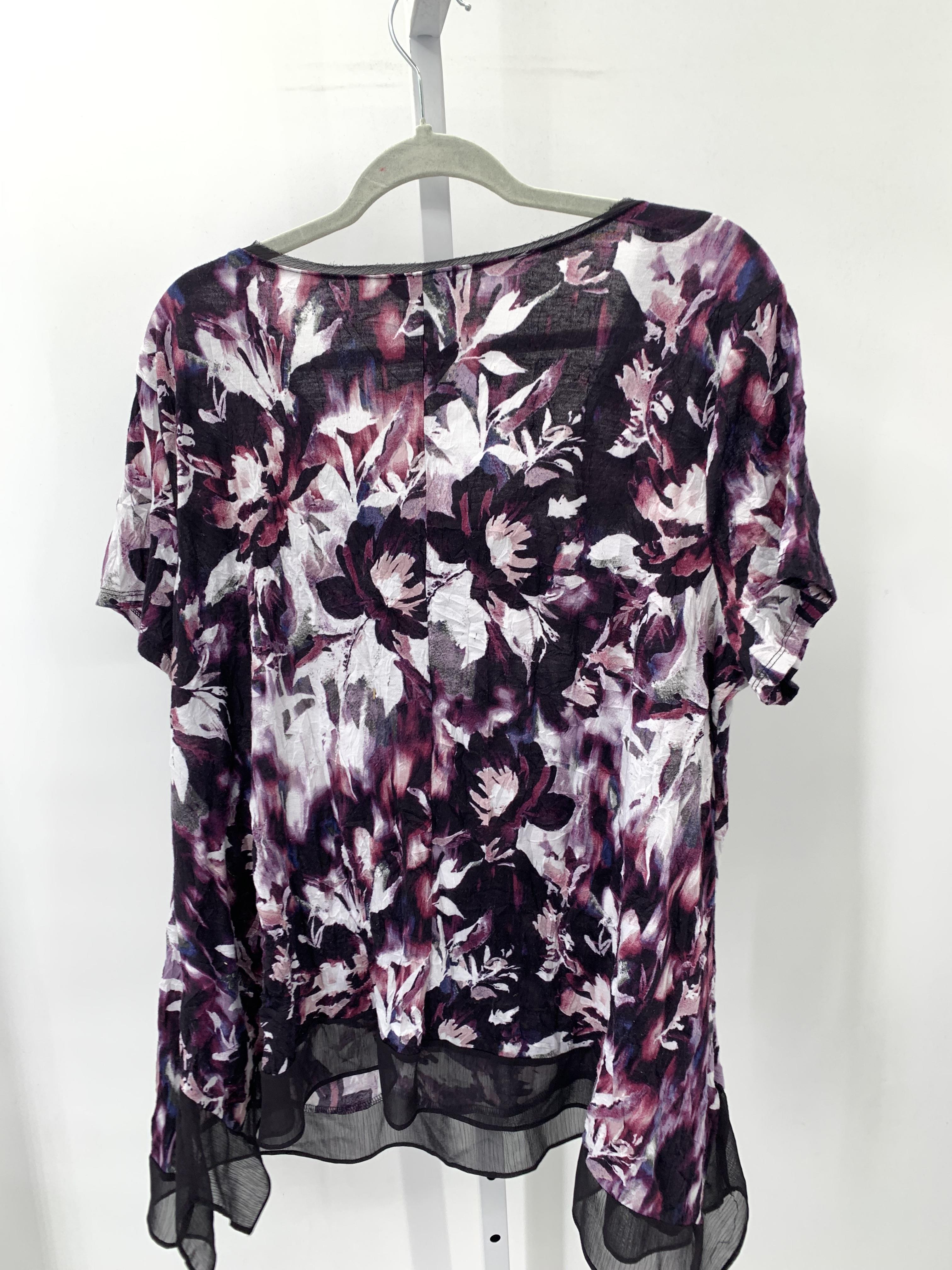 Vera Wang Size 1X Womens Short Sleeve Shirt