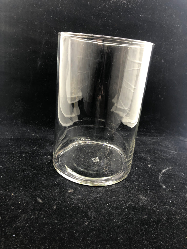 GLASS CYLINDER VASE.