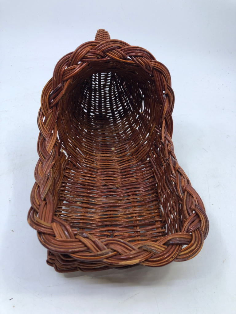 CORNUCOPIA SHAPED BASKET.