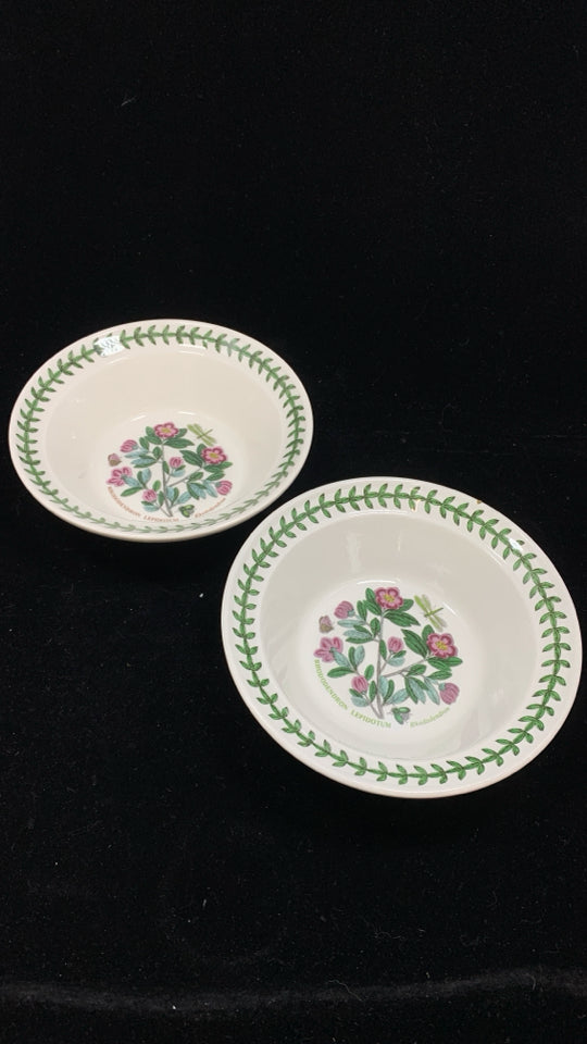 2 BOTANIC GARDEN SMALL BOWLS.