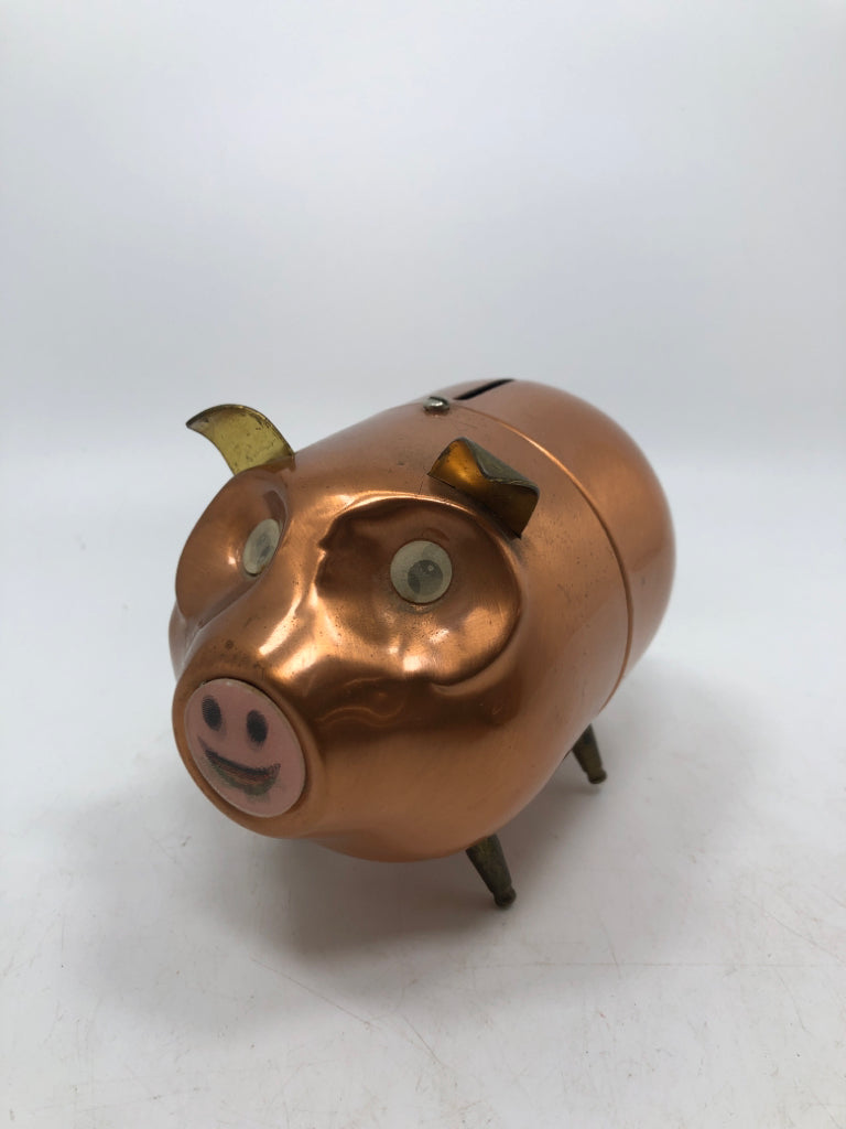 BRONZE PIG PIGGY BANK.