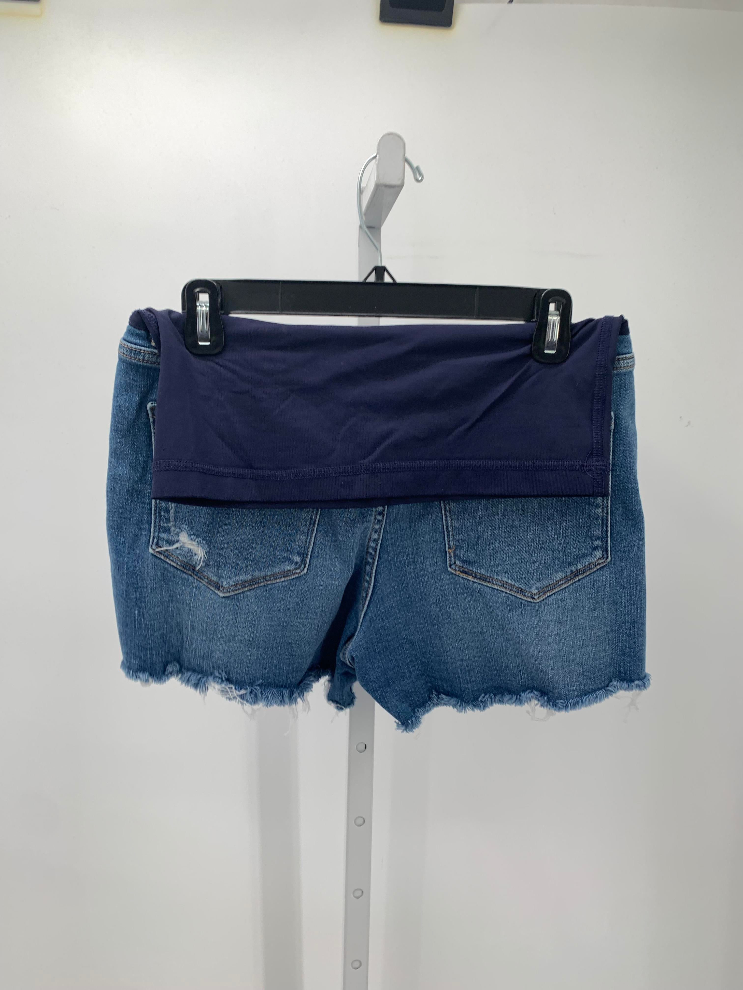 Pink Blush Denim Size Medium Maternity Shorts