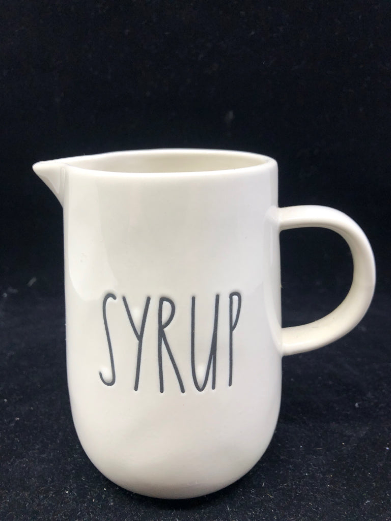 RAE DUNN SYRUP SMALL PITCHER.