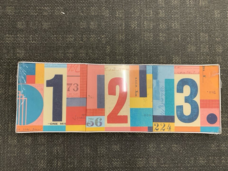 NIP 3PC "123" COLORFUL CANVAS.