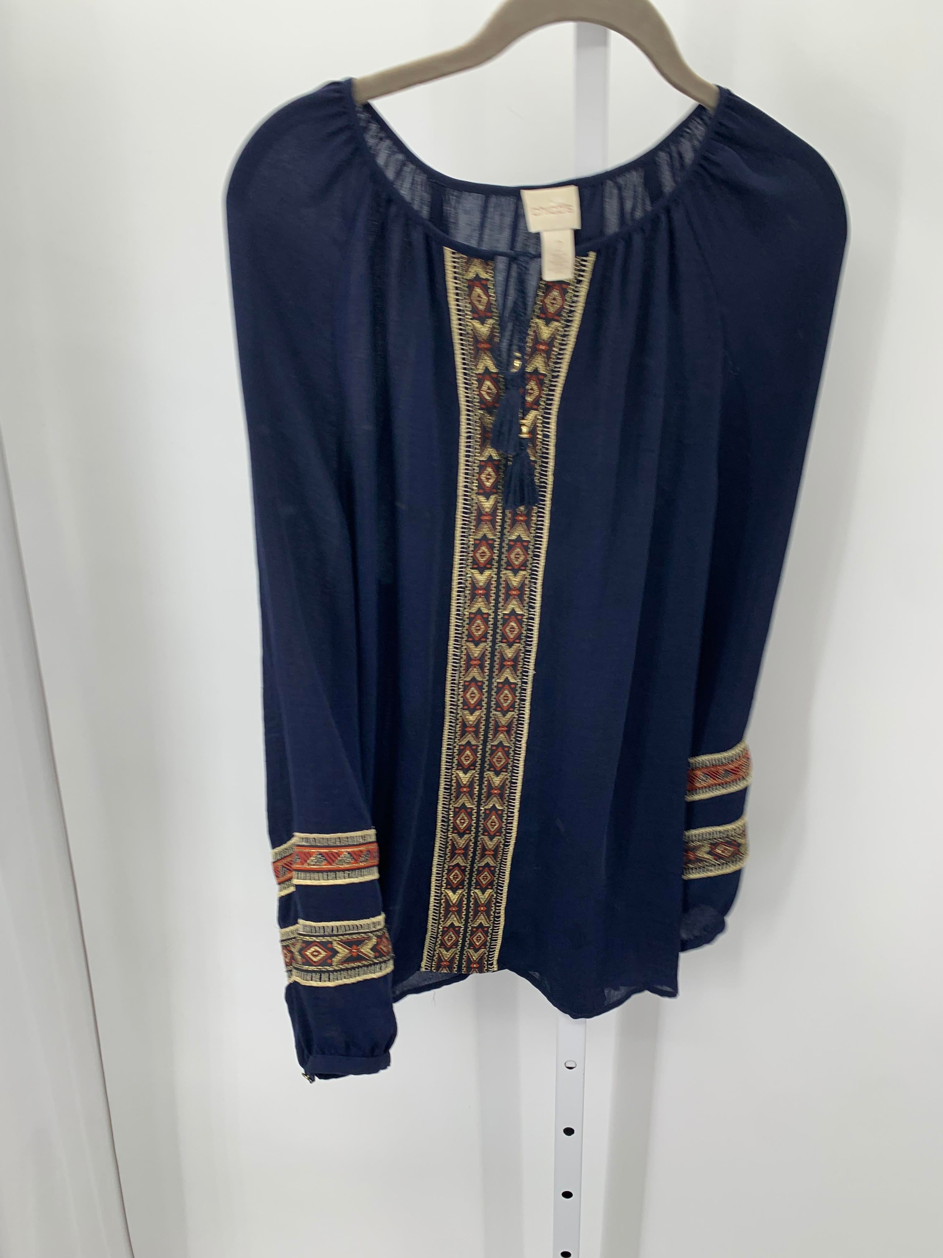 Chico's Size Medium Misses Long Sleeve Shirt