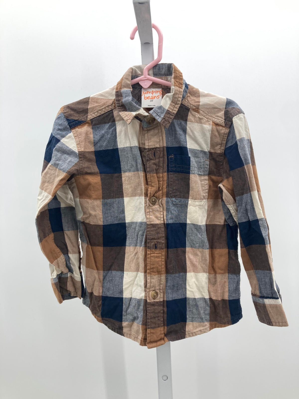 PLAID BTN DOWN