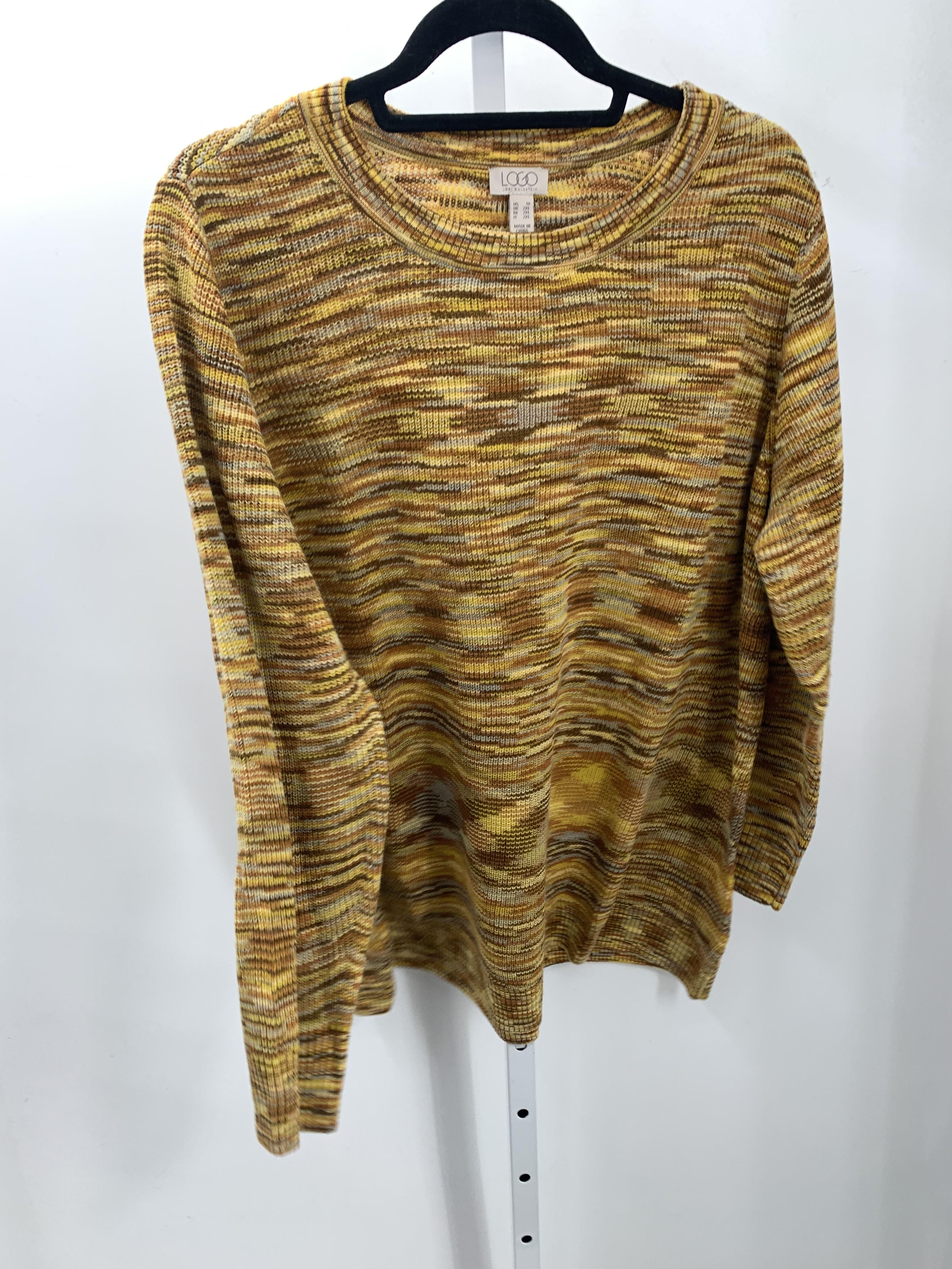 LOGO Size 1X Womens Long Slv Sweater
