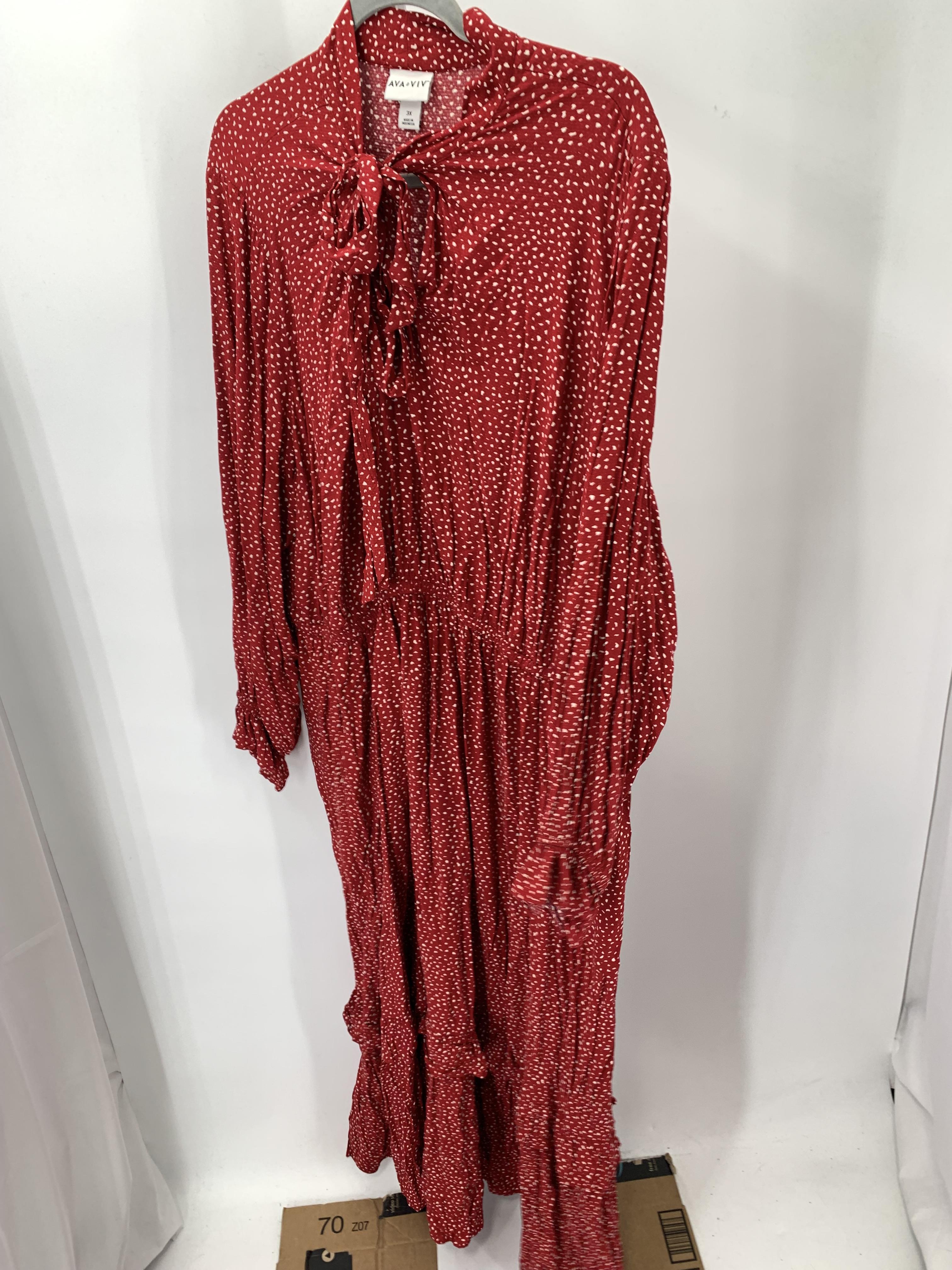 Ava & Viv Size 3X Womens Long Sleeve Dress