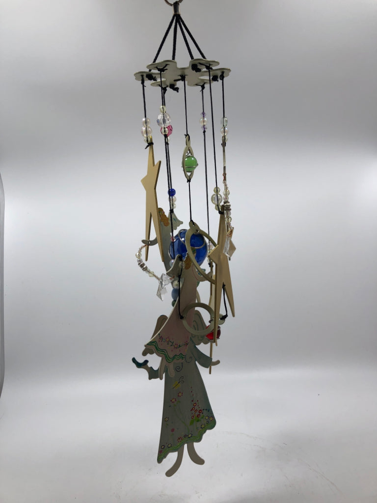 ANGELS W/GLASS BEADS WIND CHIME.