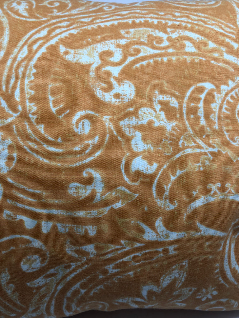 PAISLEY ORANGE PILLOW.