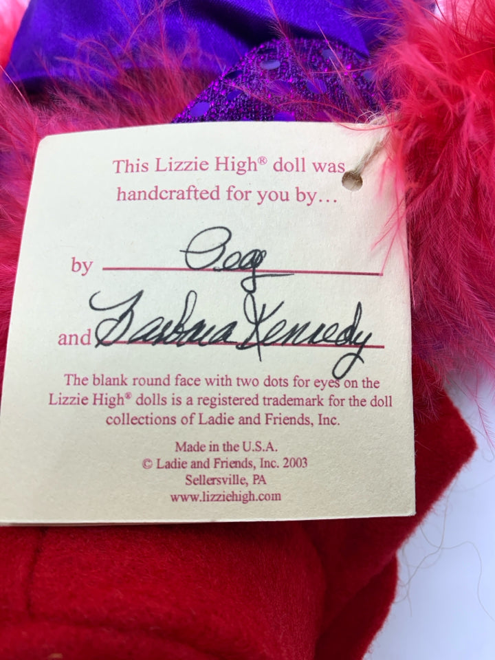 LIZZIE HIGH PURPLE DRESS FIGURINE.