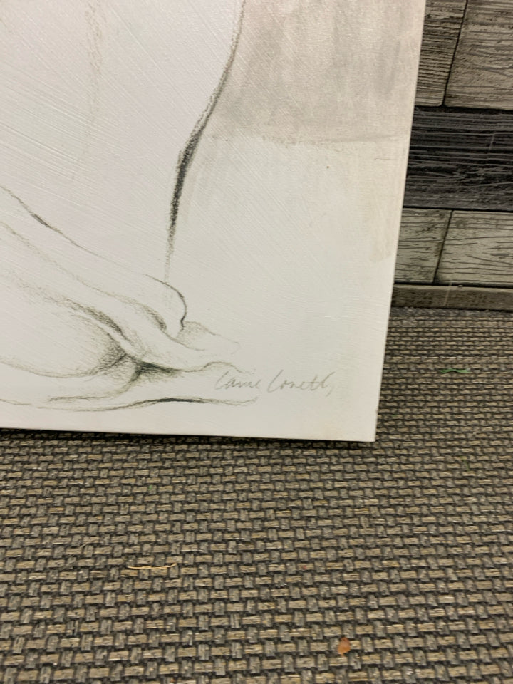 WOMANS BACK SIDE ILLUSTRATION CANVAS.