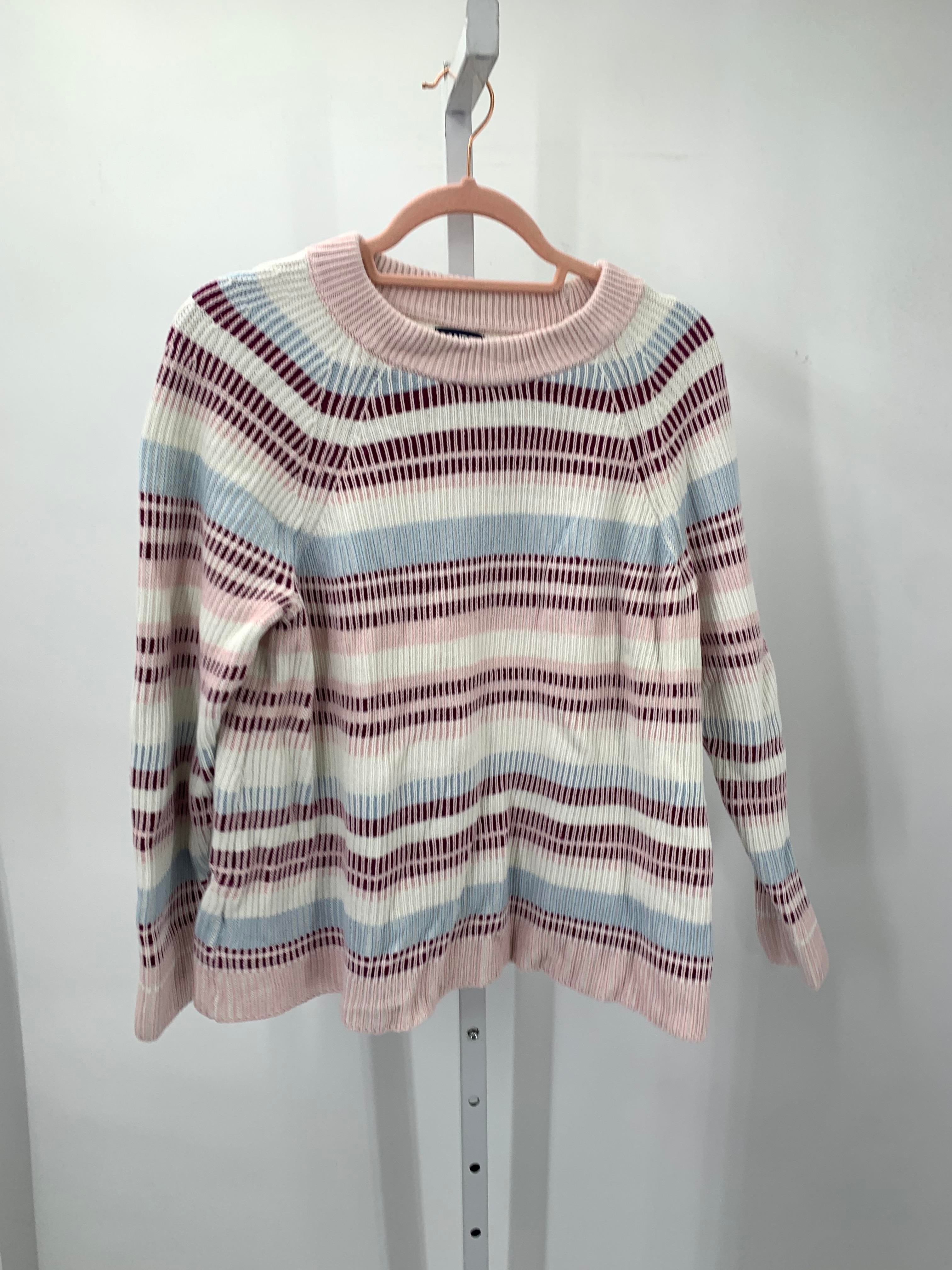 Lands End Size Medium Misses Long Slv Sweater