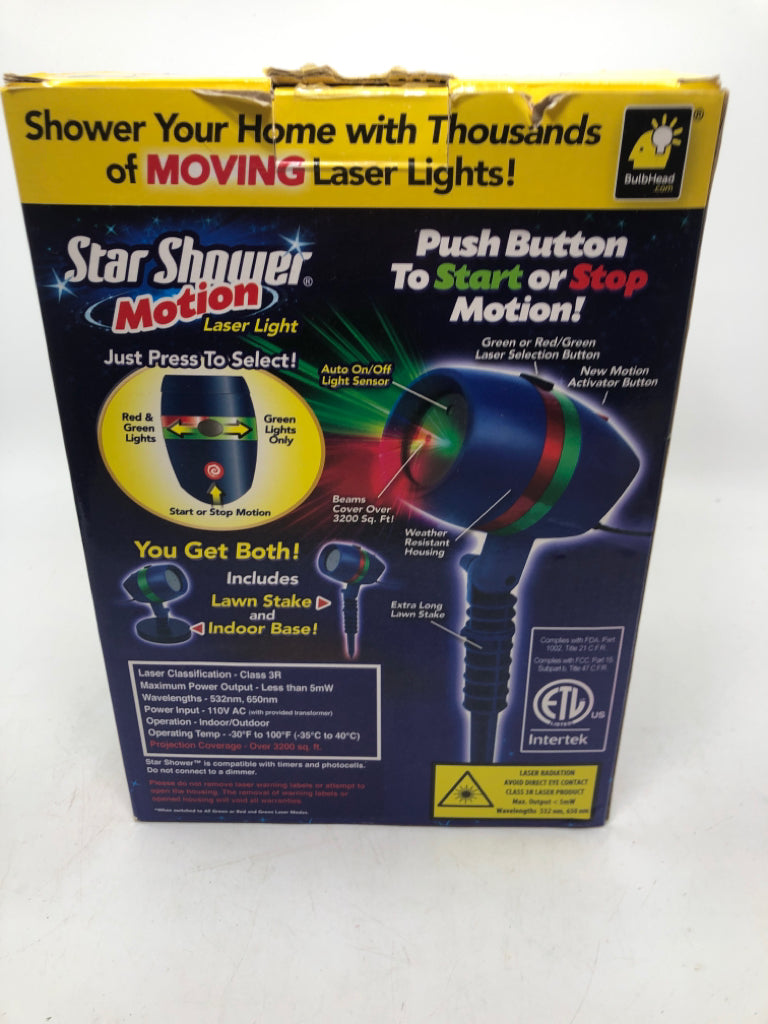 NIB STAR SHOWER MOTION LASER LIGHT.