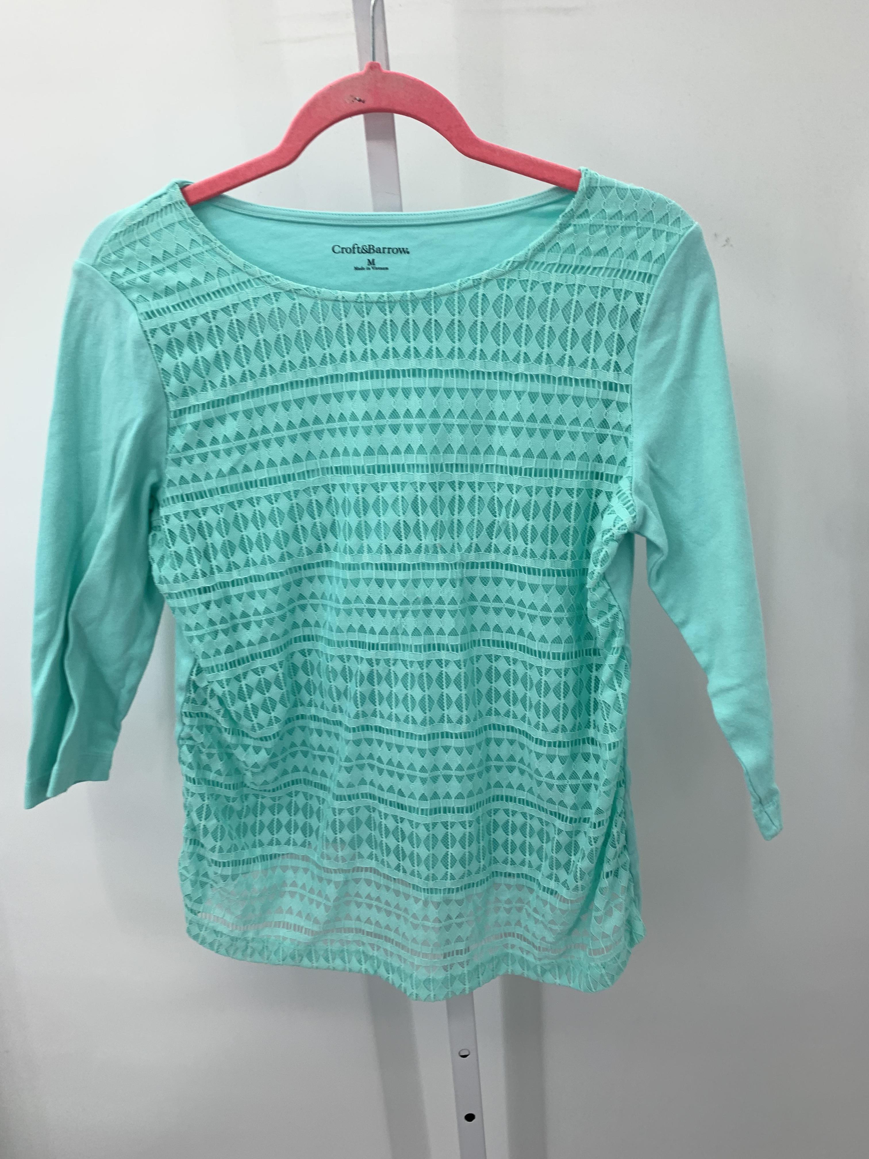Croft & Barrow Size Medium Misses 3/4 Sleeve Shirt