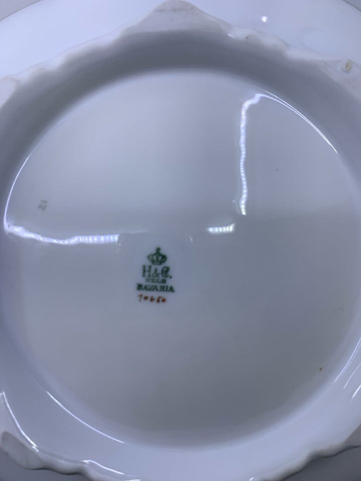 VTG ROUND SONGBIRD COVERED SERVER- HEINRICH & CO SELB.