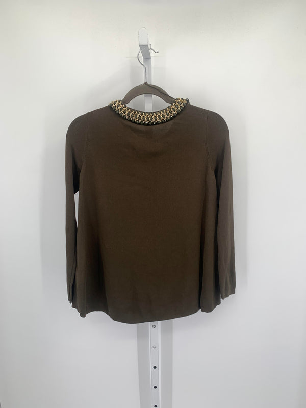 Zara Size Medium Misses Long Slv Sweater