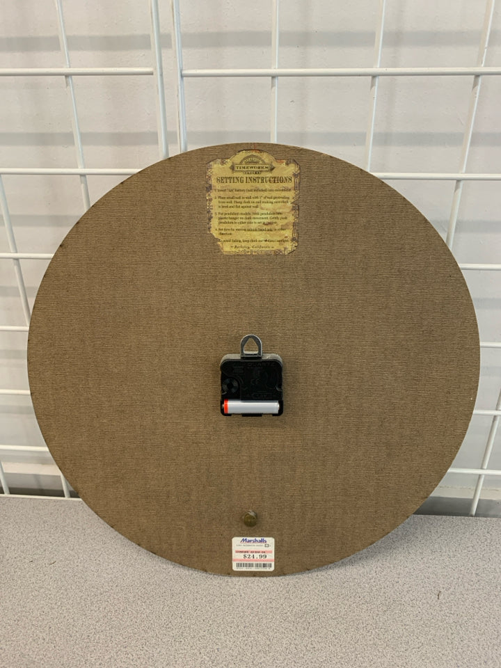 MAP OF THE OLD WORLD CLOCK.