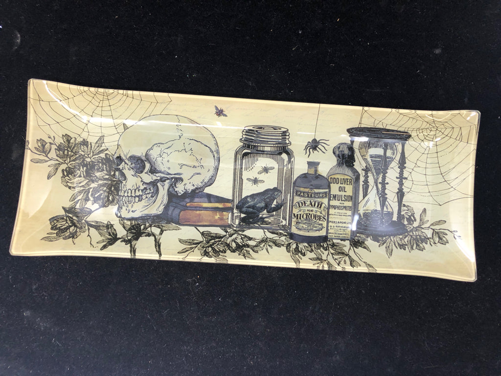 SKULL RECTANGLE TRAY.