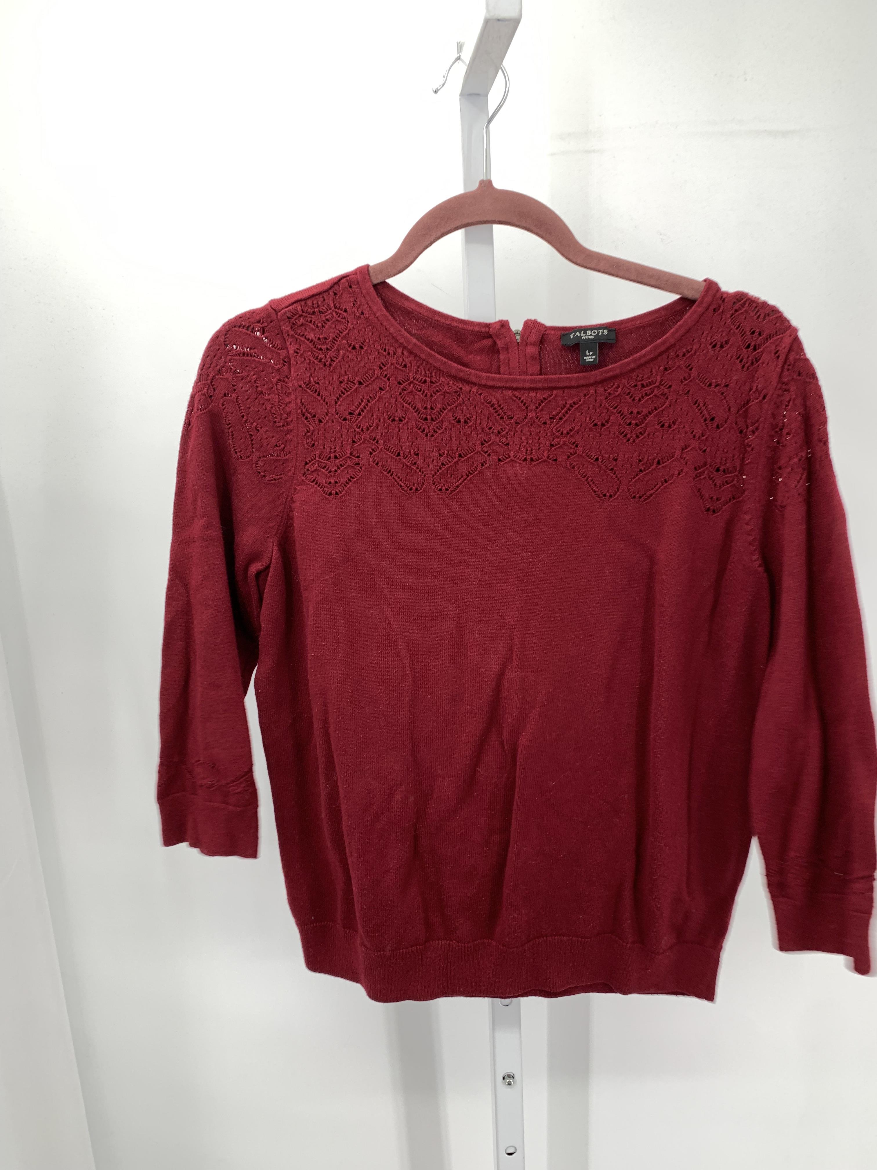Talbots Size Large Petite Petite 3/4 Sleeve Sweater