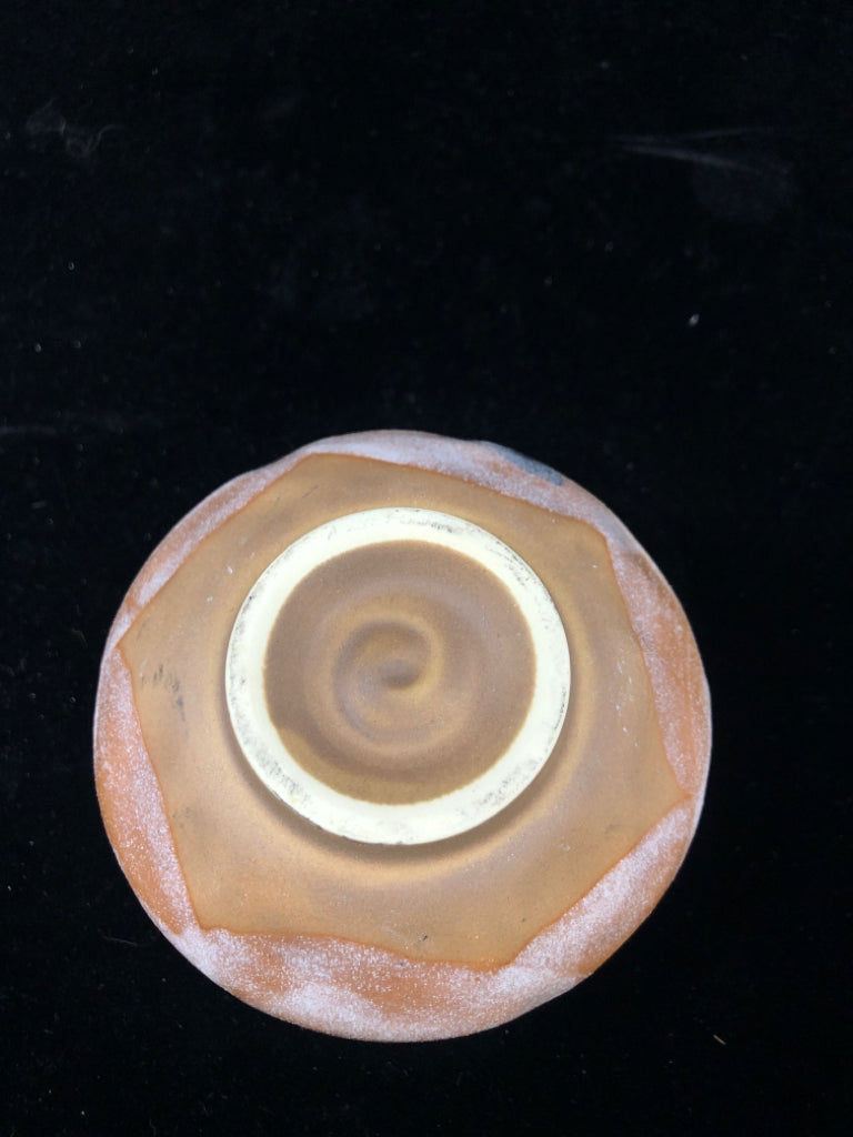 JAPANESE MATCHA BOWL  W/ PLUM ON STEM DESIGN.