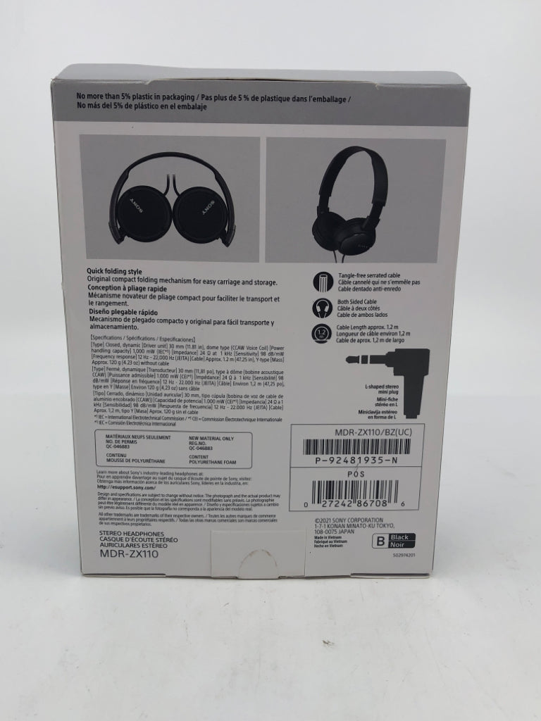 NIB SONY HEADPHONES.