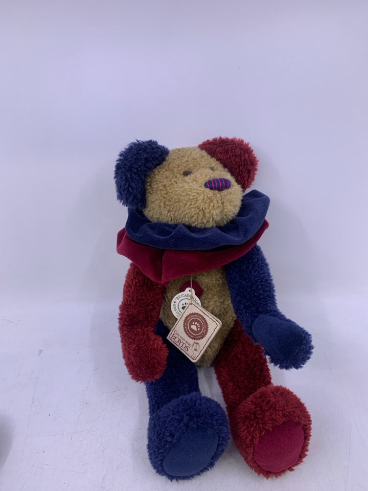 BLUE/RED CLOWN THEMED MUSIC WIND UP BOYDS BEAR.