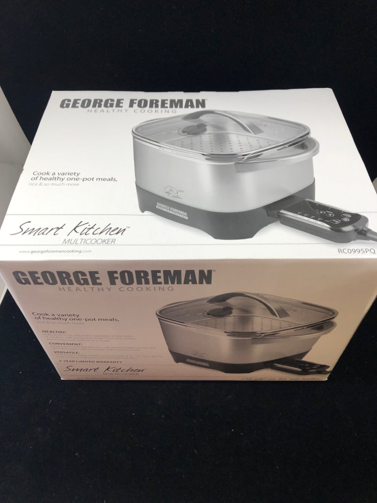 NIB GEORGE FOREMAN SMART KITCHEN MULTI COOKER