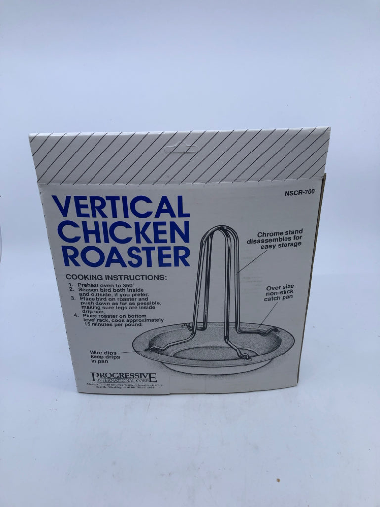 NIB JUMBO NON-STICK VERTICAL CHICKEN ROASTER
