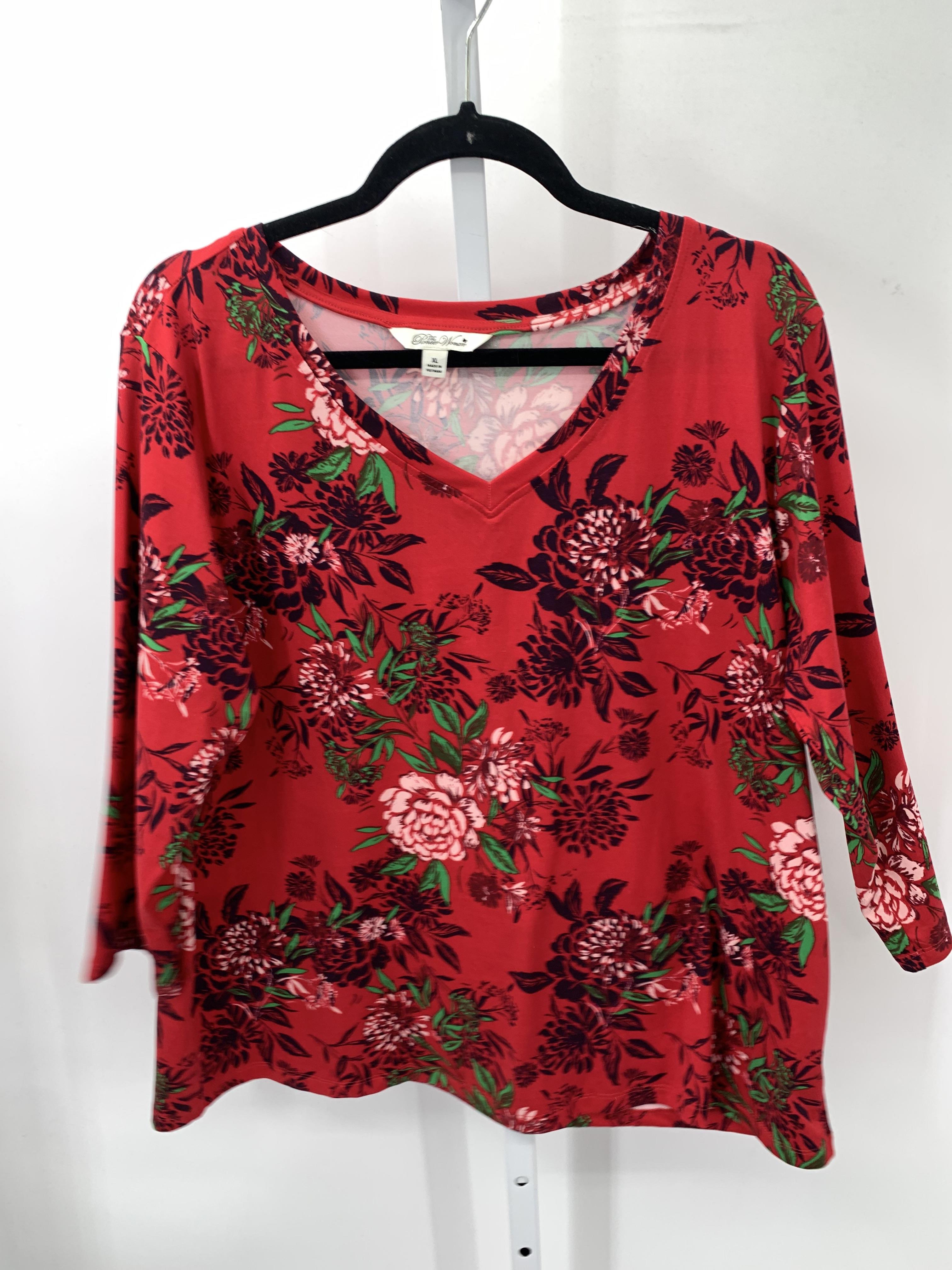 Size Extra Large Misses 3/4 Sleeve Shirt