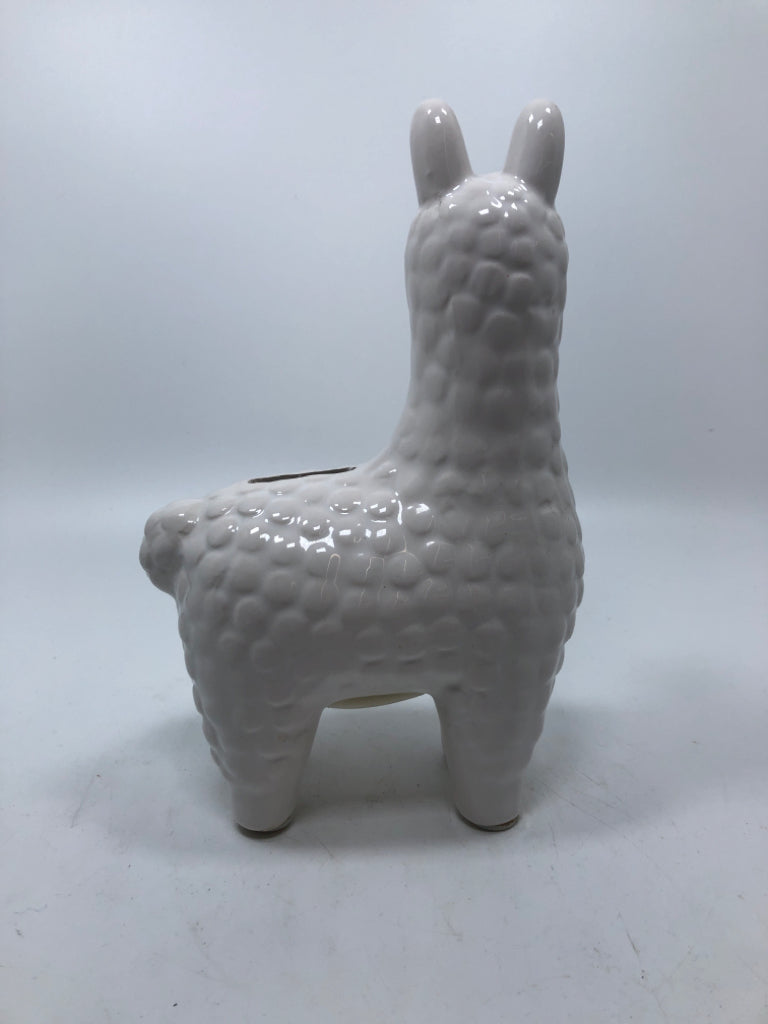 CERAMIC LLAMA COIN BANK.