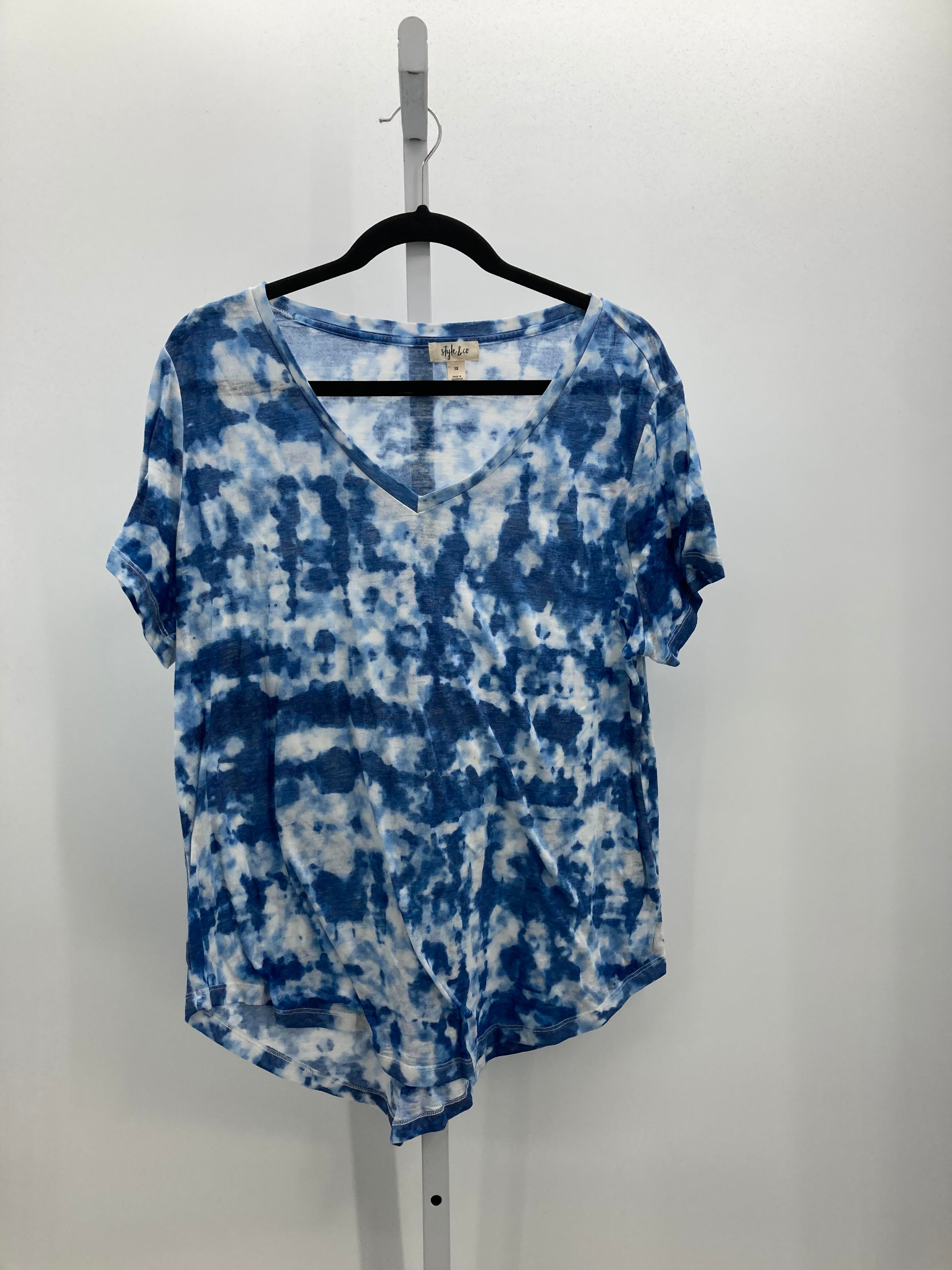 Style & Co. Size 1X Womens Short Sleeve Shirt