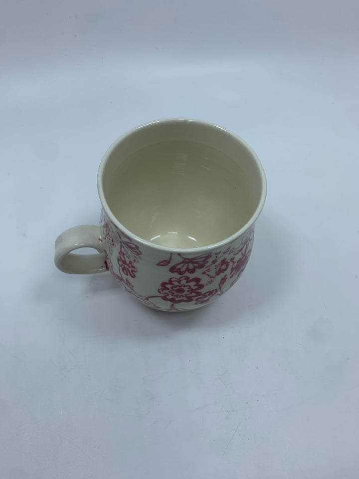 PINK FLORAL J MUG.