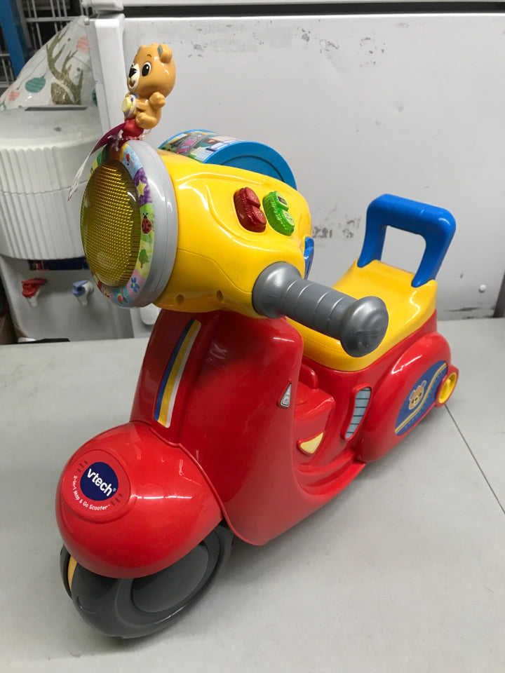 VTech 2-in-1 Map and Go Scooter for Toddlers, Red