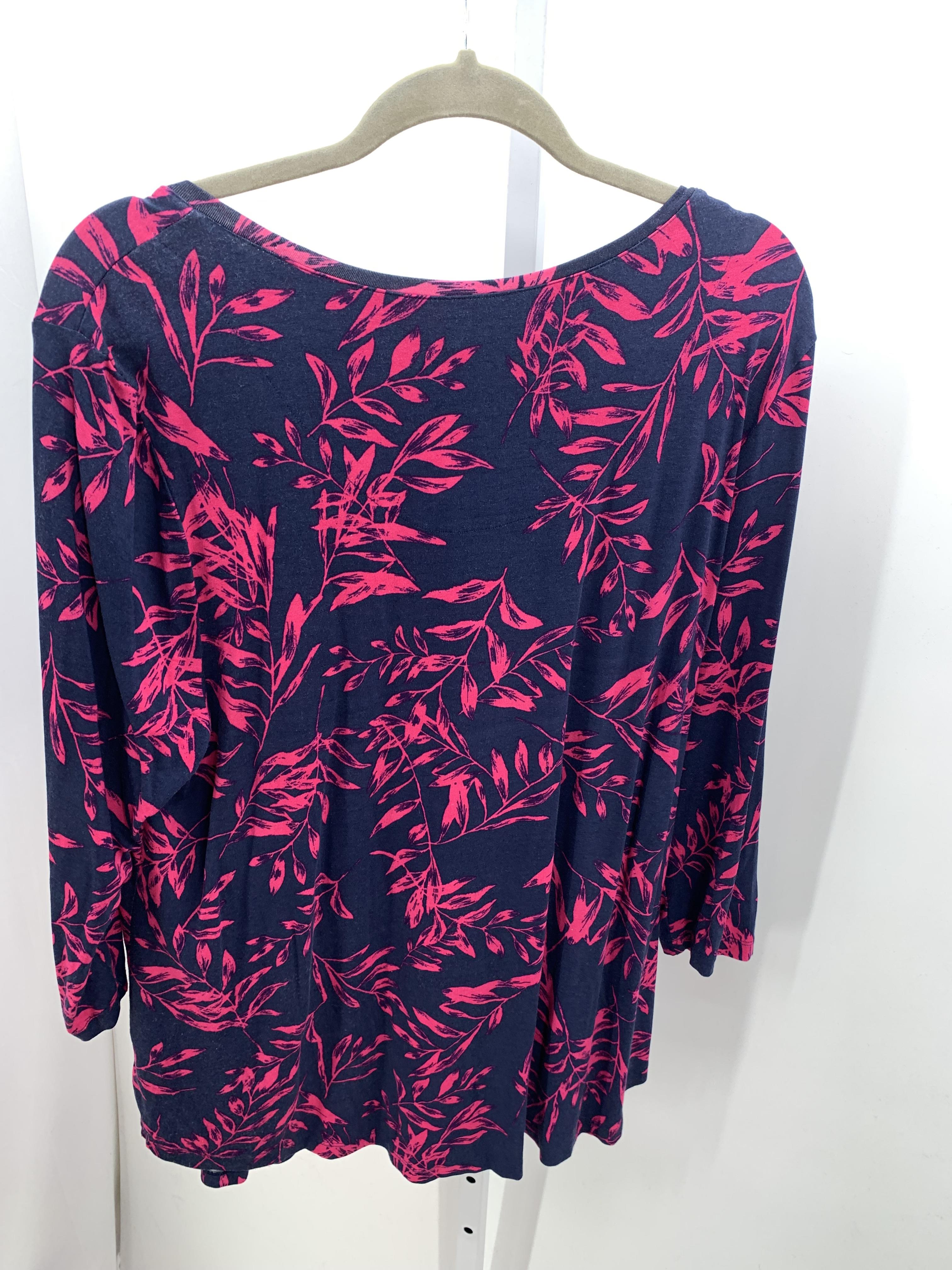 JM Collection Size Extra Large Misses 3/4 Sleeve Shirt