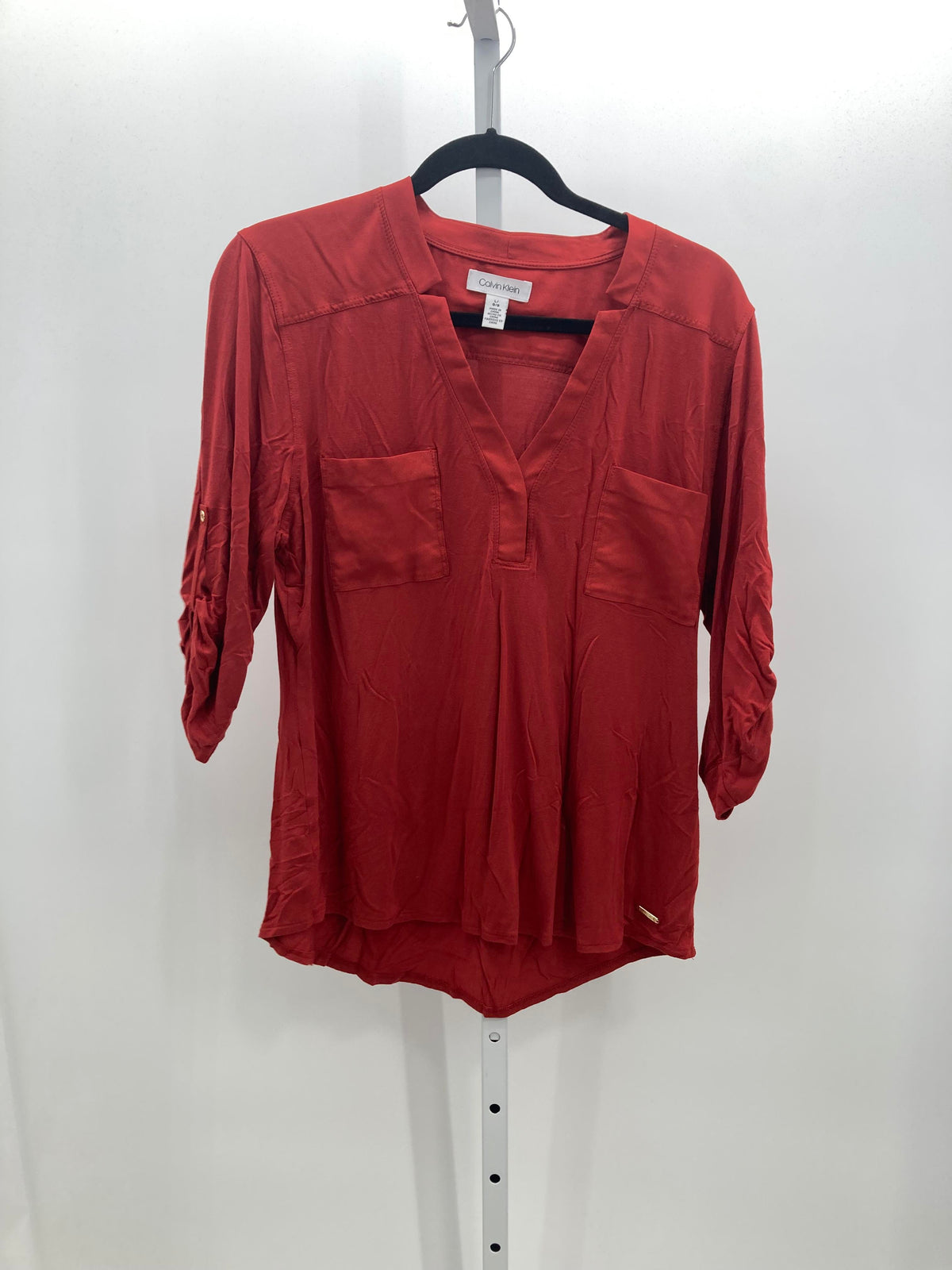 Calvin Klein Size Large Misses 3/4 Sleeve Shirt