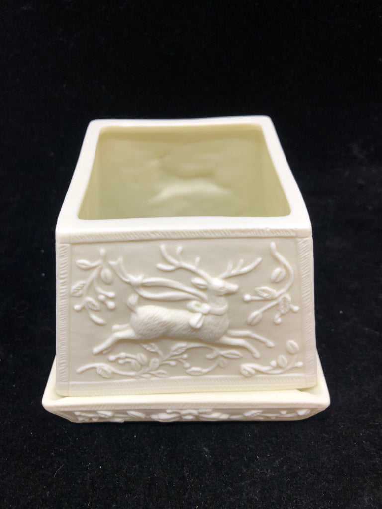 REINDEER SQUARE TEA LIGHT LAMP.