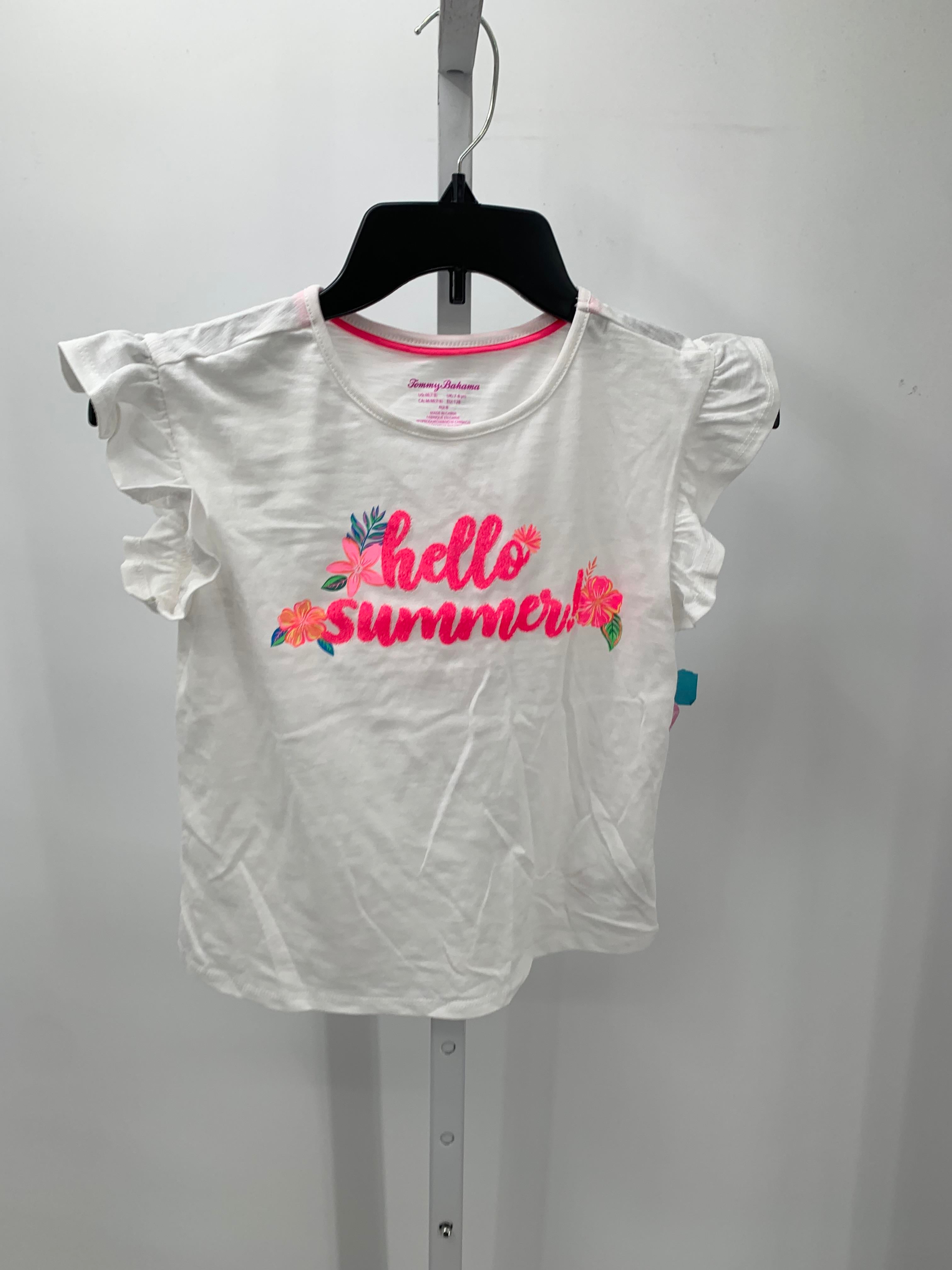 Tommy Bahama Size 7-8 Girls Short Sleeve Shirt