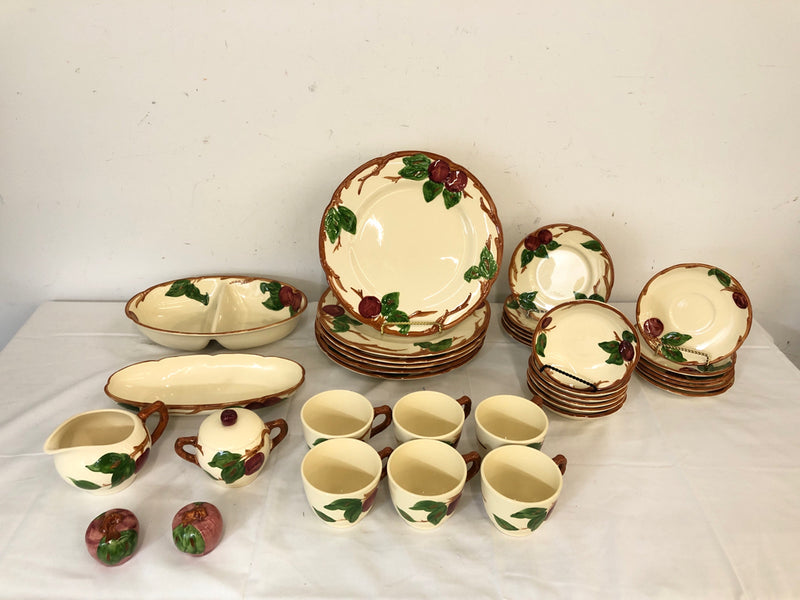 36 PC APPLE BLOSSOM VTG DISH- SVC 6.