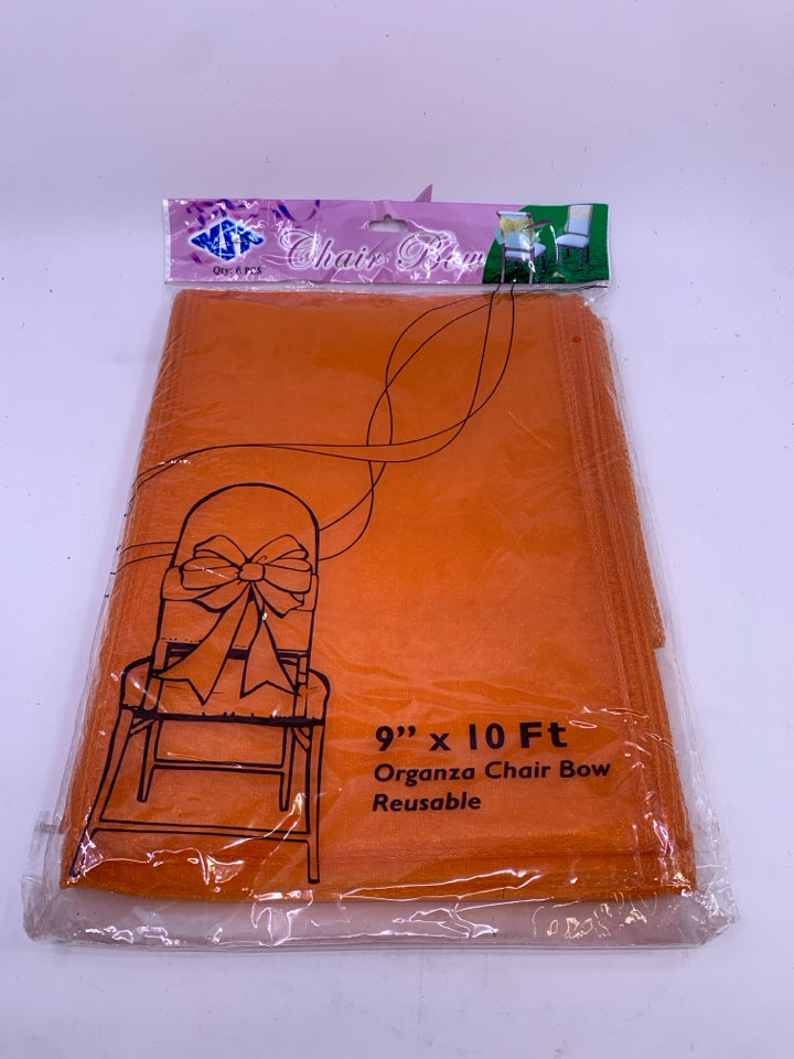 NIP ORANGE CHAIR BOW.