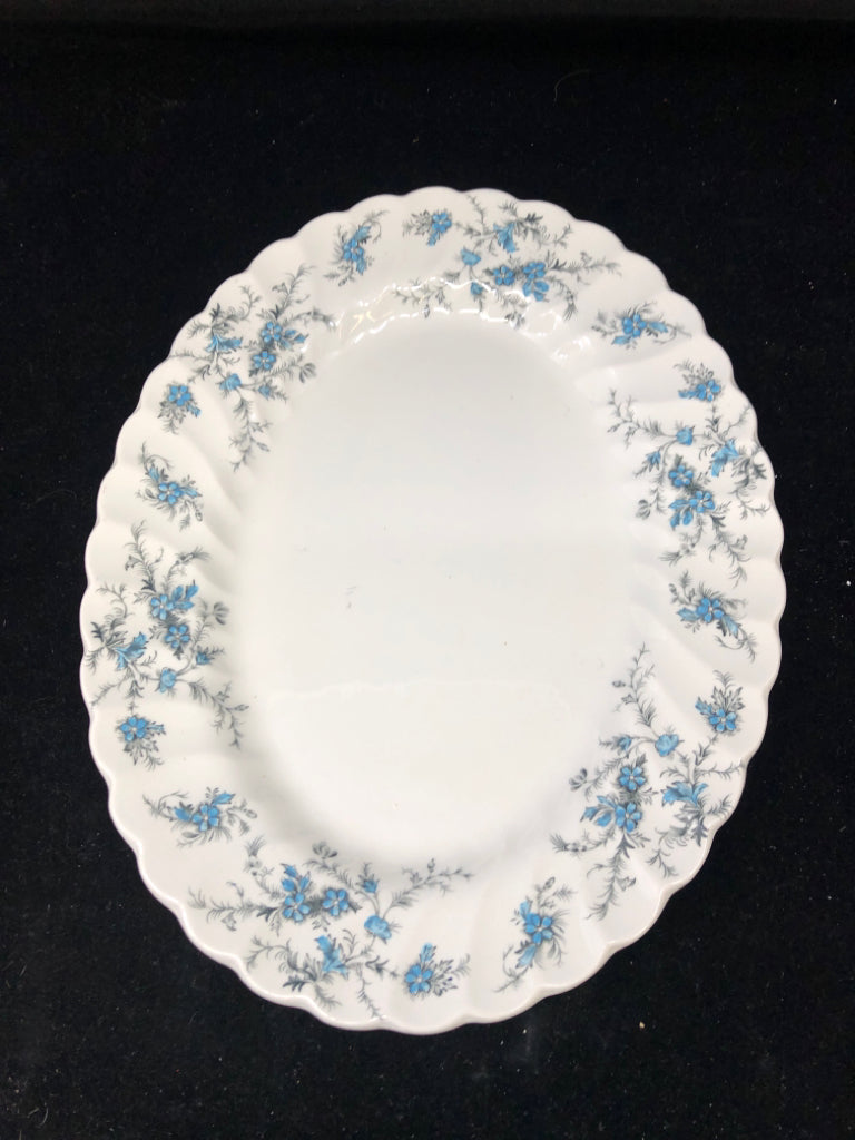 VTG BLUE FLORAL & WAVY EDGES MYOTT "FORGET ME NOT".