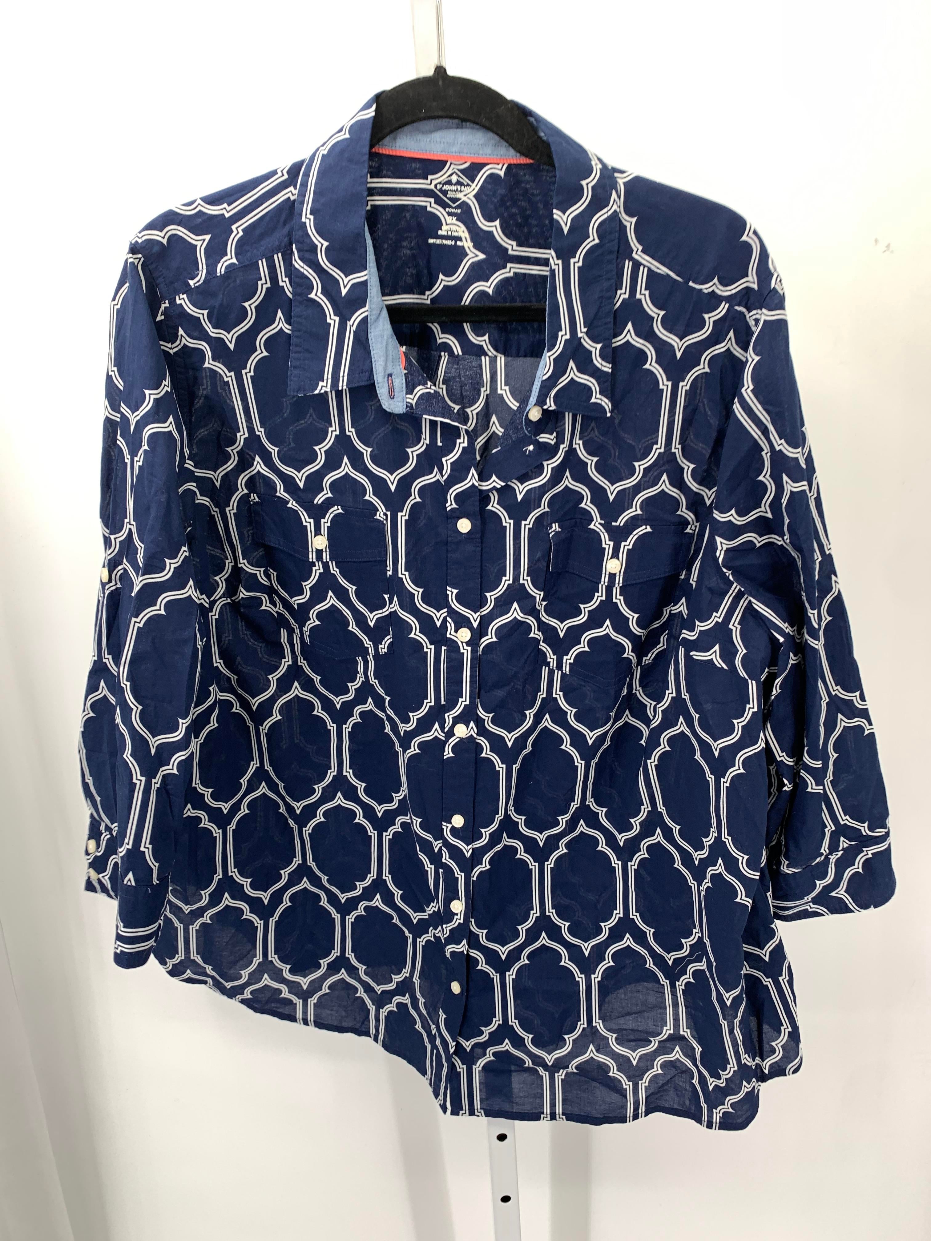 St. Johns Bay Size 3X Womens Long Sleeve Shirt