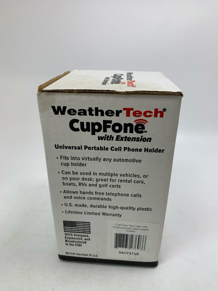 NIB CUPFONE UNIVERSAL PORTABLE CELL PHONE HOLDER WEATHER TECH.