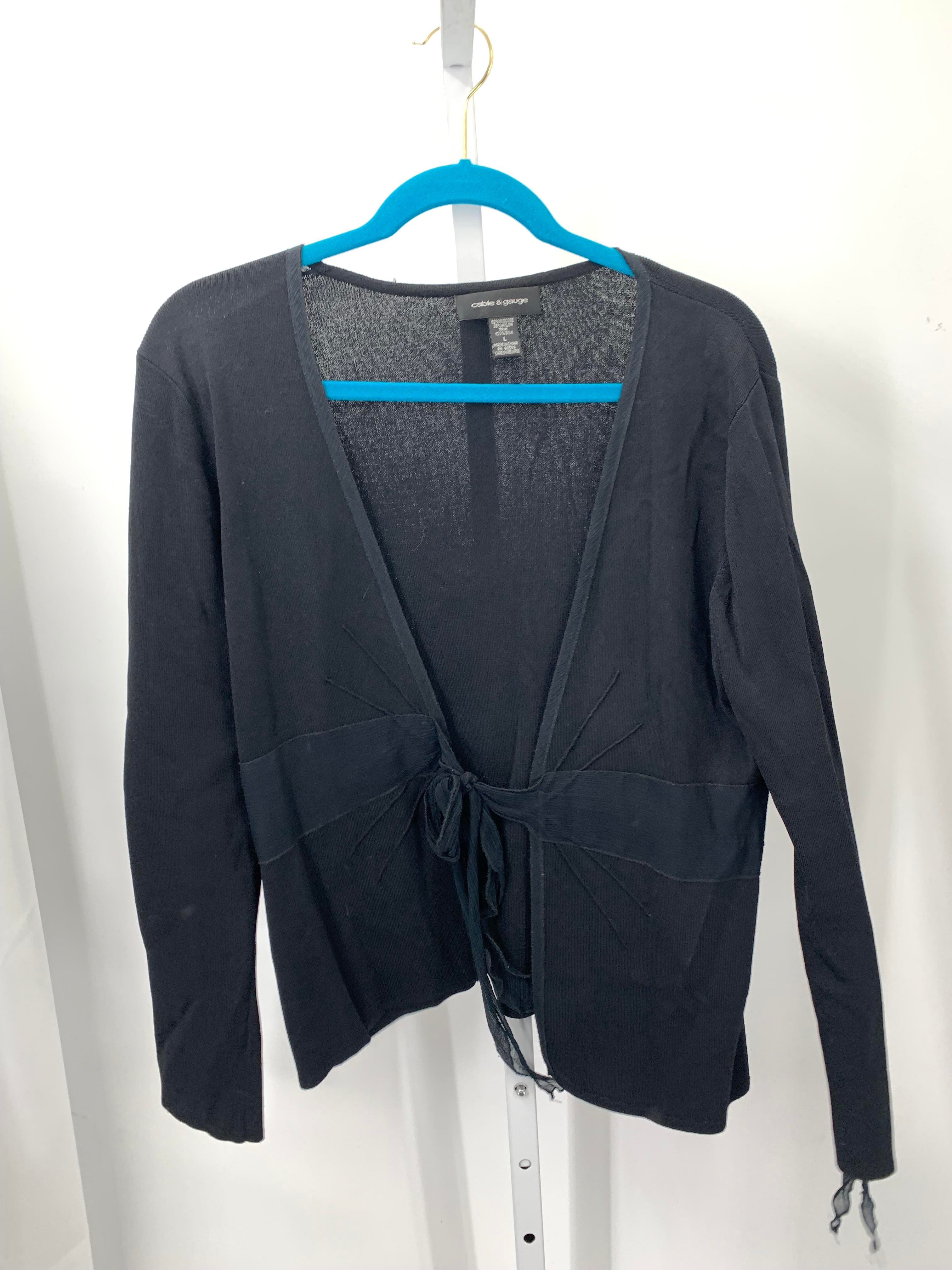 Cable & Gauge Size Large Misses Long Slv Sweater