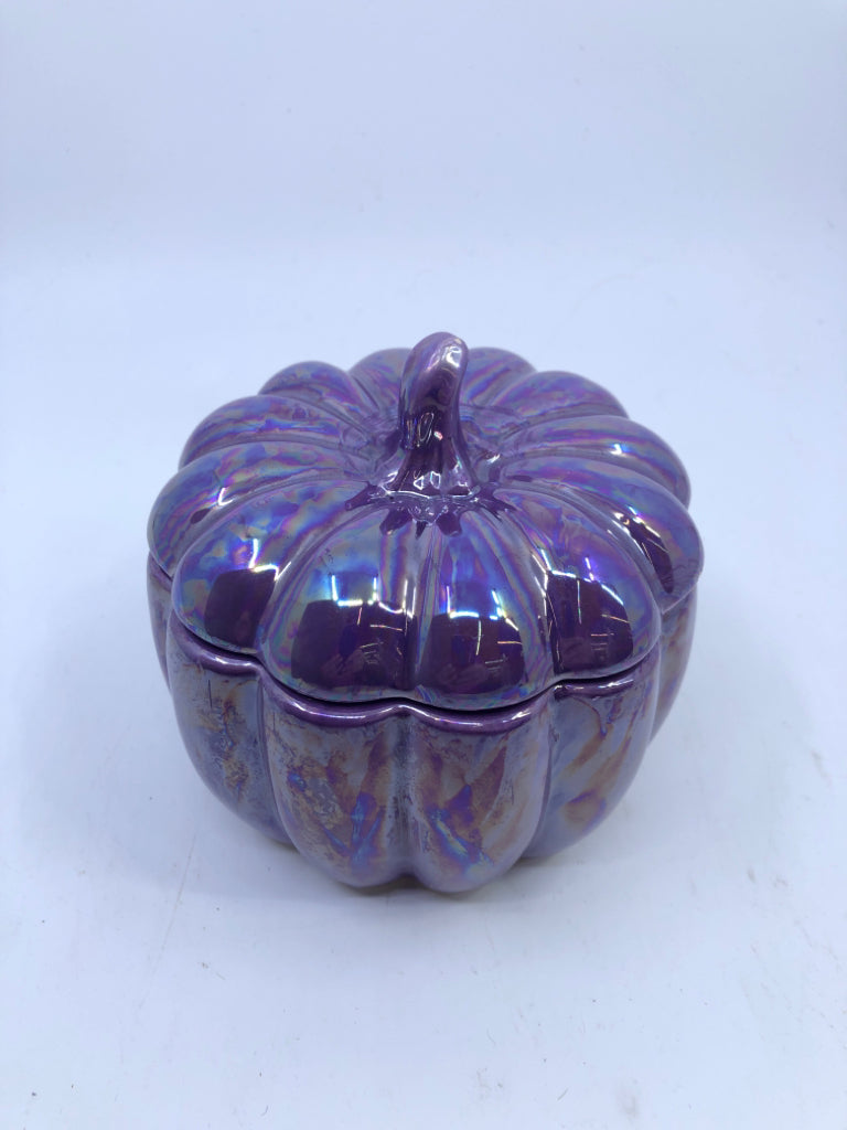 PURPLE IRIDESCENT PUMPKIN.