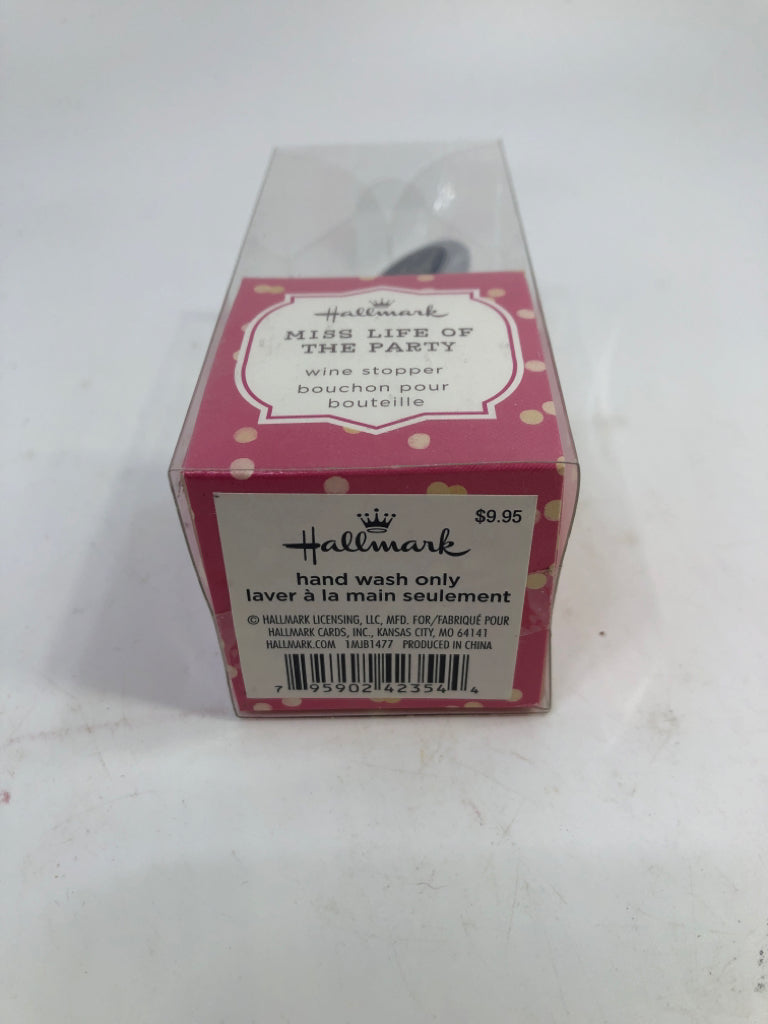 NIP WINE STOPPER MISS LIFE OF THE PARTY.