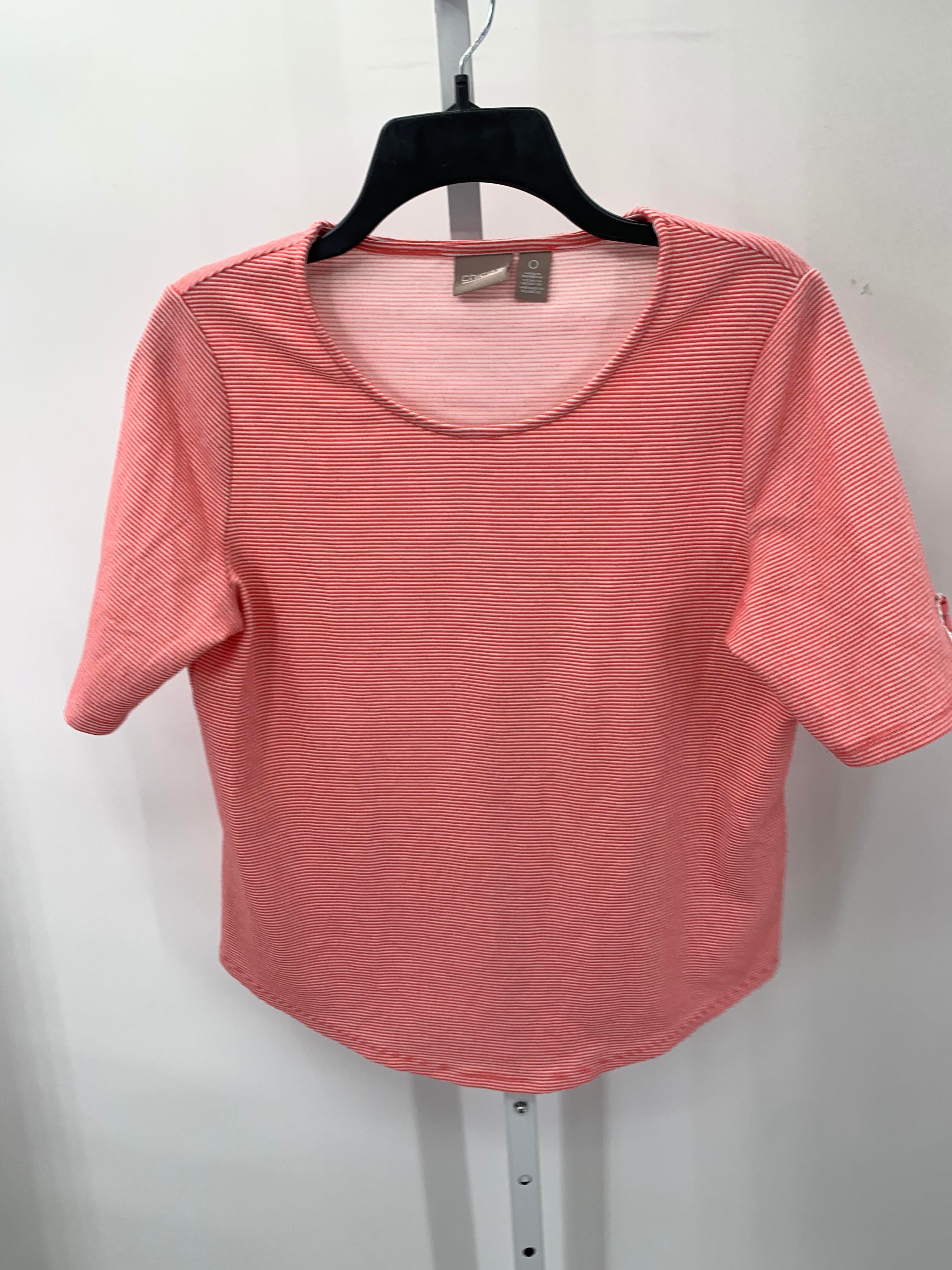 Chico's Size X Small Misses Short Sleeve Shirt