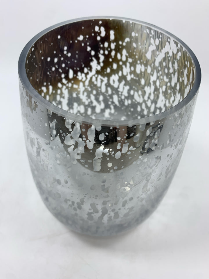 MERCURY GLASS VASE/ CANDLE HOLDER.
