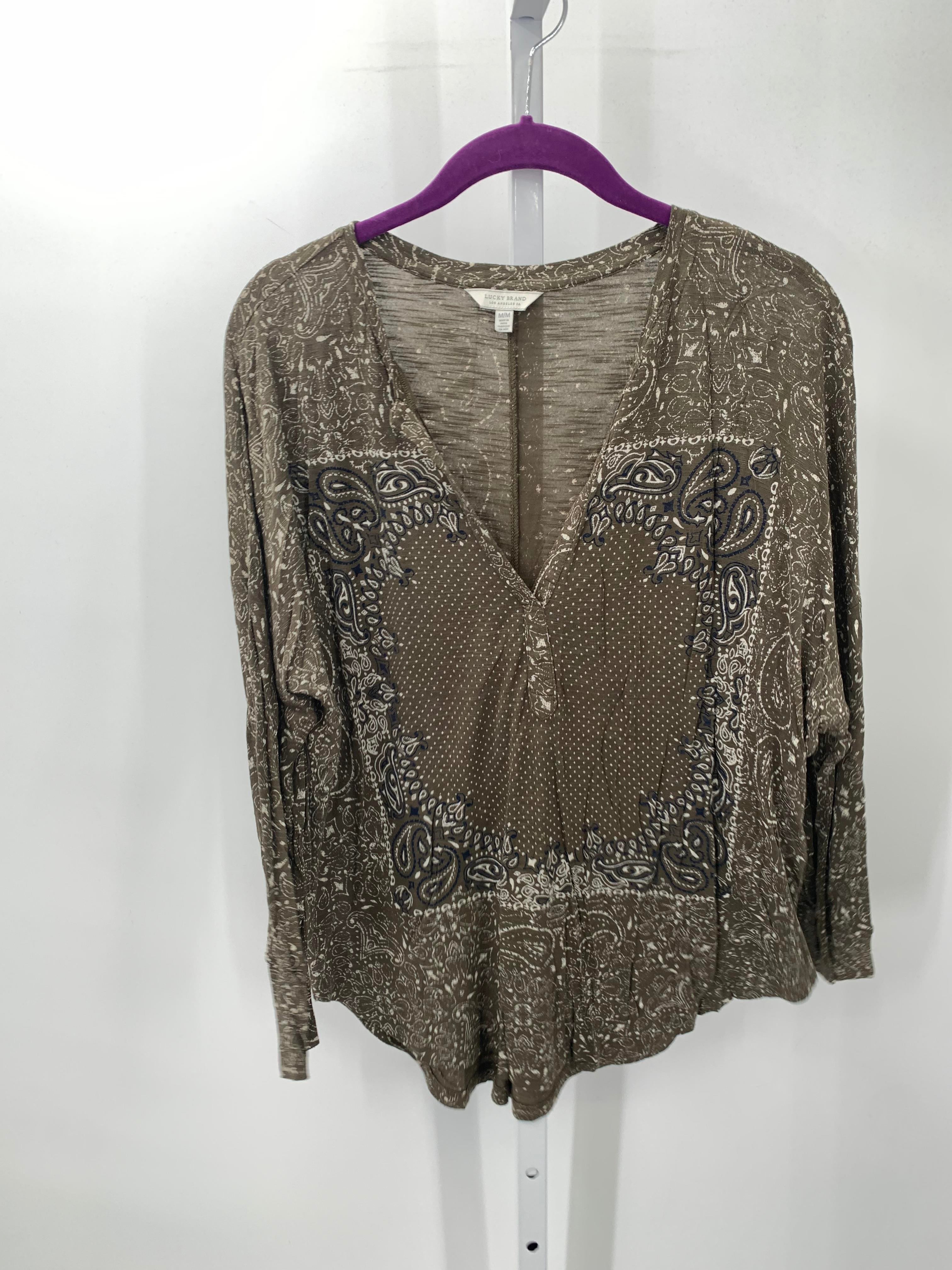 Lucky Brand Size Medium Misses Long Sleeve Shirt